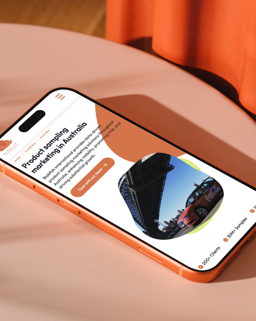Blobfish International made their website with our website package for small businesses