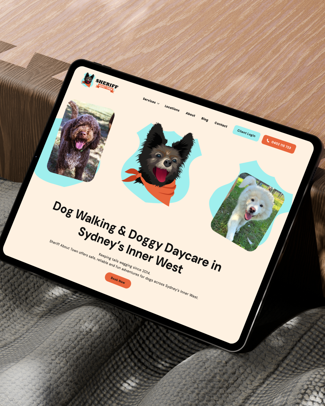 Sheriff About Town made their website with our website and marketing package for small businesses