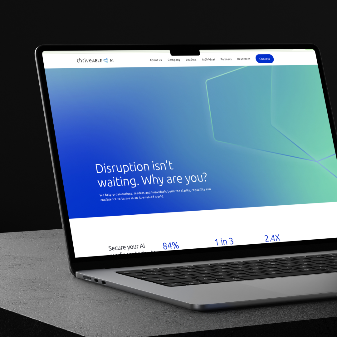 thriveABLE AI made their website with our website package for small businesses